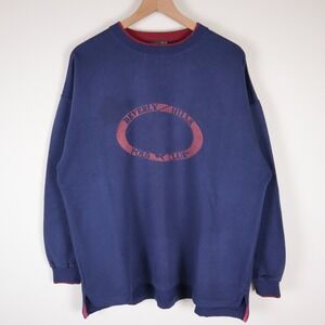 Vintage Beverly Hills Polo Club BHPC Sweatshirt 90s Navy Adult Large 24.5x27.5